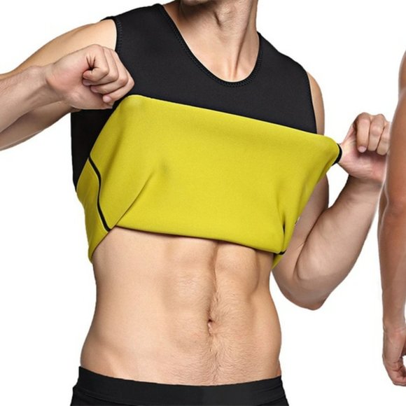 Men's Thermo Body Shaper Neoprene Slimming Vest Fat Burner Tank Top - SMALL - Picture 5 of 9